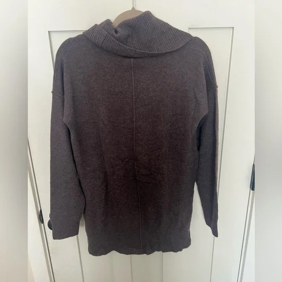 Cynthia Rowley Dusty purple Cowl Neck 100% Cashmere Oversized Sweater Medium - Picture 2 of 4